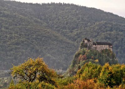 Stúpanie z Oravského Podzámku.